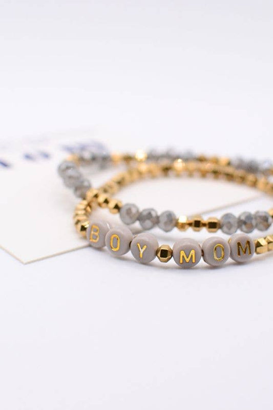 Boy Mom Bracelet Set