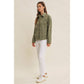 Flower Embroidered Cotton Twill Shacket